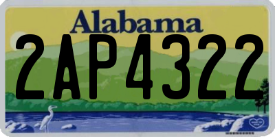 AL license plate 2AP4322