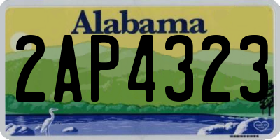 AL license plate 2AP4323