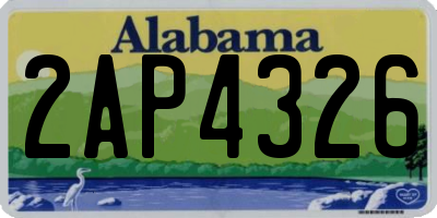 AL license plate 2AP4326