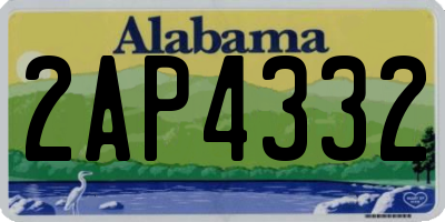 AL license plate 2AP4332