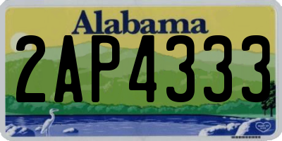 AL license plate 2AP4333