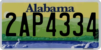AL license plate 2AP4334