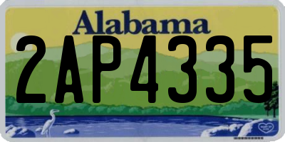 AL license plate 2AP4335