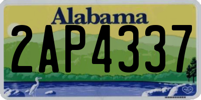 AL license plate 2AP4337
