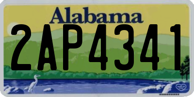 AL license plate 2AP4341