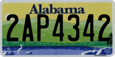 AL license plate 2AP4342