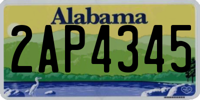 AL license plate 2AP4345