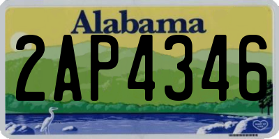 AL license plate 2AP4346
