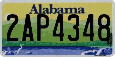 AL license plate 2AP4348