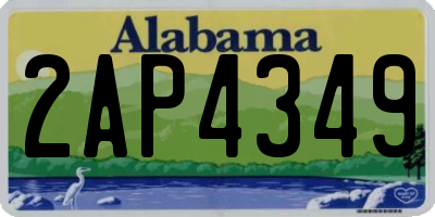 AL license plate 2AP4349