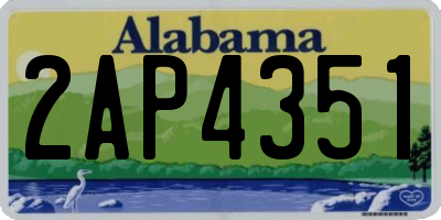 AL license plate 2AP4351