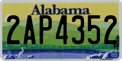 AL license plate 2AP4352
