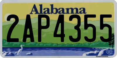 AL license plate 2AP4355