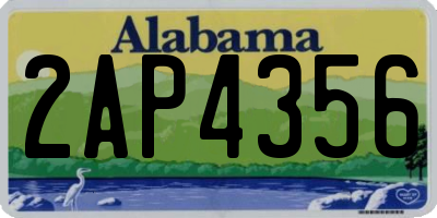 AL license plate 2AP4356
