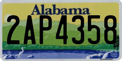 AL license plate 2AP4358