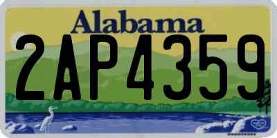 AL license plate 2AP4359
