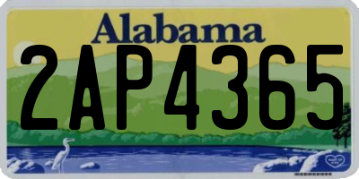 AL license plate 2AP4365