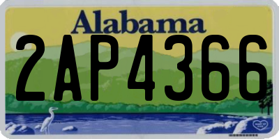 AL license plate 2AP4366