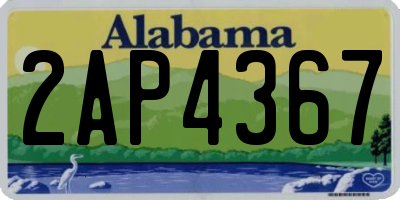 AL license plate 2AP4367