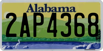 AL license plate 2AP4368