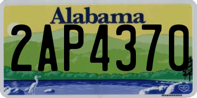 AL license plate 2AP4370