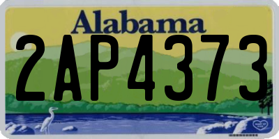 AL license plate 2AP4373