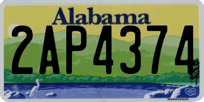 AL license plate 2AP4374