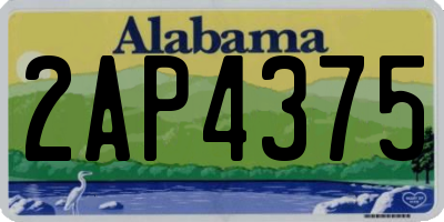 AL license plate 2AP4375