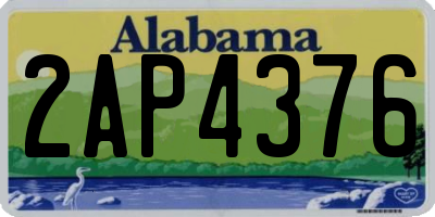 AL license plate 2AP4376