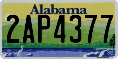 AL license plate 2AP4377