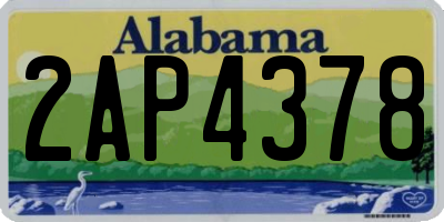 AL license plate 2AP4378