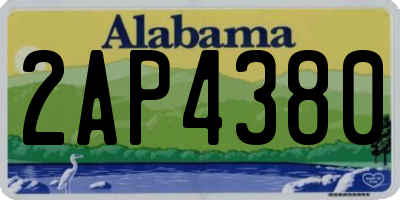 AL license plate 2AP4380