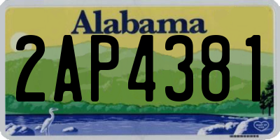 AL license plate 2AP4381