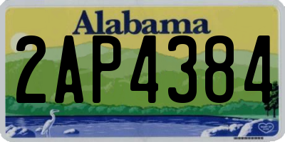AL license plate 2AP4384