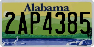 AL license plate 2AP4385