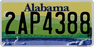 AL license plate 2AP4388