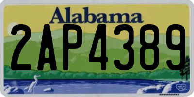 AL license plate 2AP4389