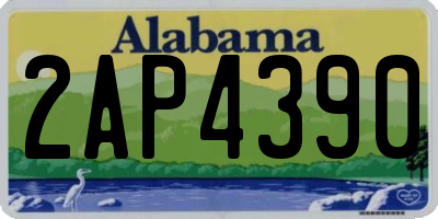 AL license plate 2AP4390