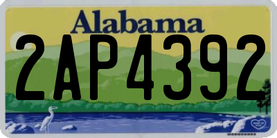 AL license plate 2AP4392