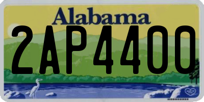AL license plate 2AP4400
