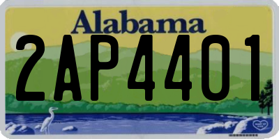 AL license plate 2AP4401