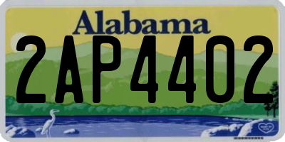 AL license plate 2AP4402