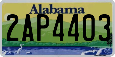 AL license plate 2AP4403