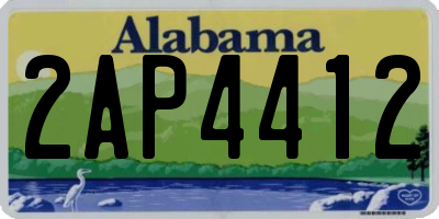 AL license plate 2AP4412