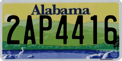 AL license plate 2AP4416