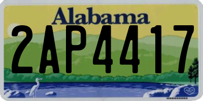 AL license plate 2AP4417