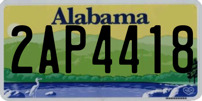 AL license plate 2AP4418