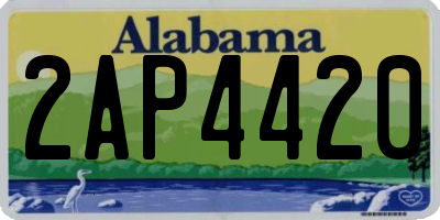 AL license plate 2AP4420