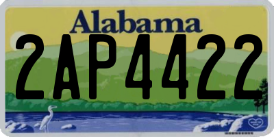 AL license plate 2AP4422