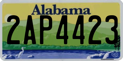 AL license plate 2AP4423